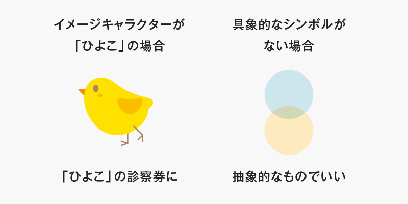 診察券とデザイン 抽象的なデザインの診察券